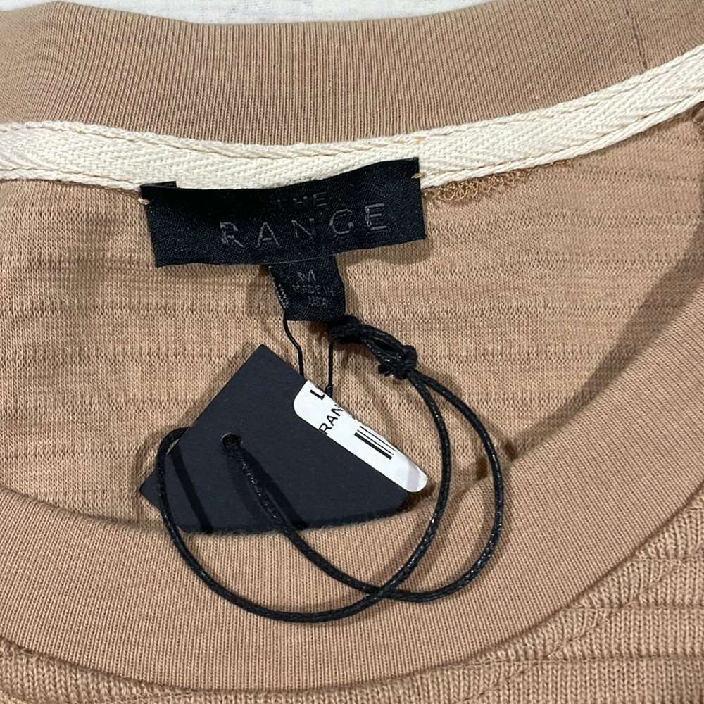 NWT The Range Tan Ripple Ottoman Raglan Sweatshirt - Picture 3 of 9